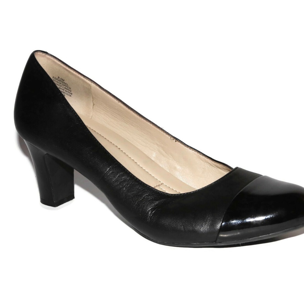 Easy Spirit Esraphael Sz 9.5 M Black Leather Pumps